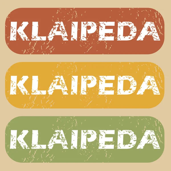 Vintage Klaipeda stämpel set — Stock vektor