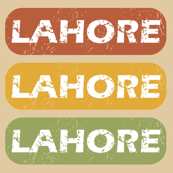 Vintage Lahore sello conjunto — Vector de stock