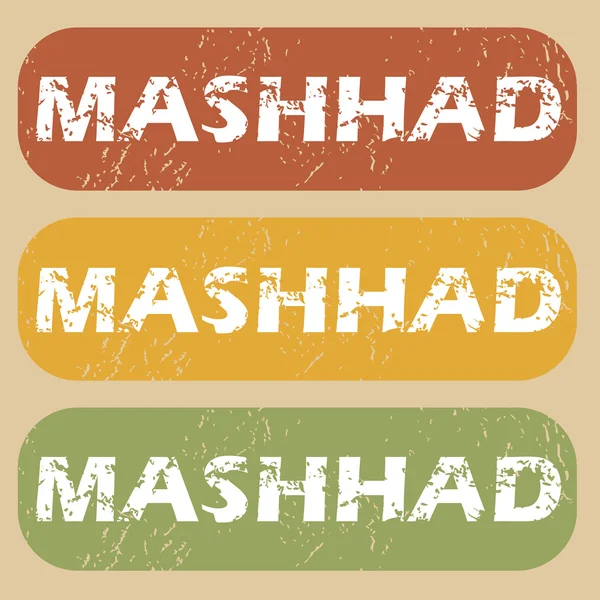 Vintage Mašhad razítka sada — Stockový vektor