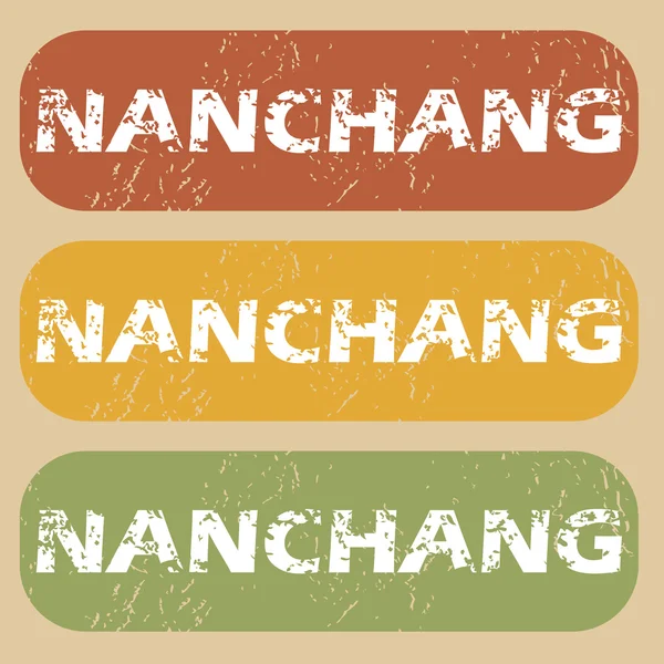 Conjunto de sello Vintage Nanchang — Archivo Imágenes Vectoriales