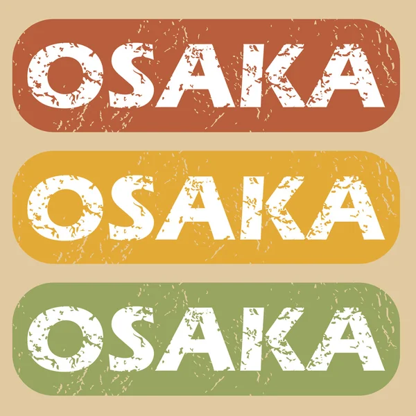 Vintage Osaka stämpel set — Stock vektor