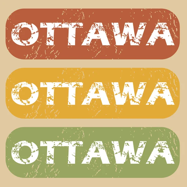 老式的渥太华邮票集 — 图库矢量图片