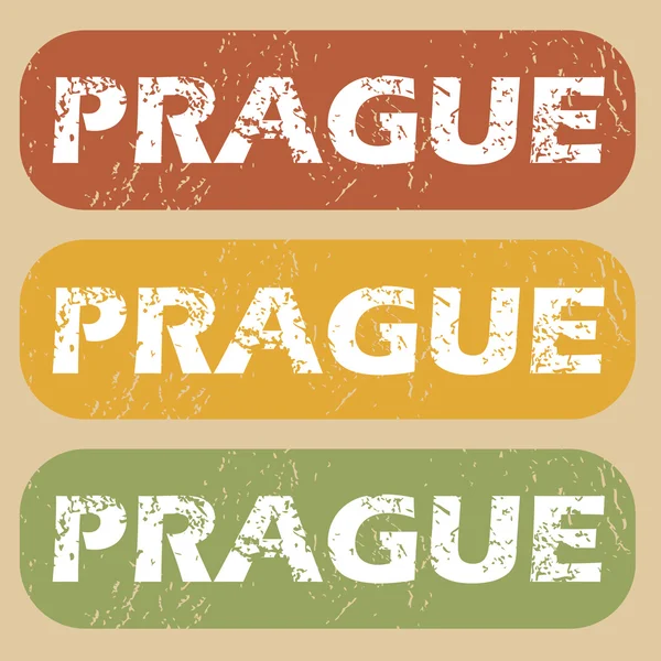 Coffret timbre Prague Vintage — Image vectorielle