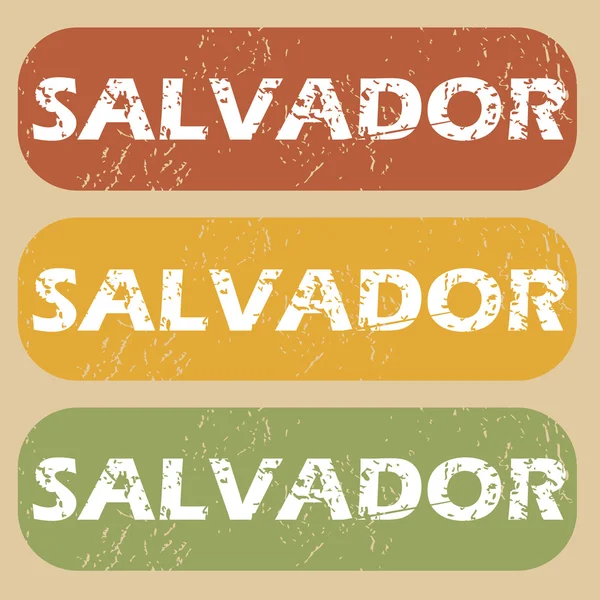Sztuka Salvador pieczęć zestaw — Wektor stockowy