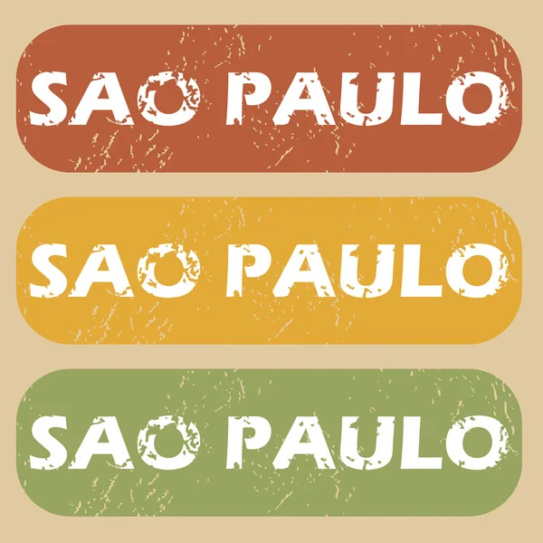 Vintage Sao Paulo razítka sada — Stockový vektor
