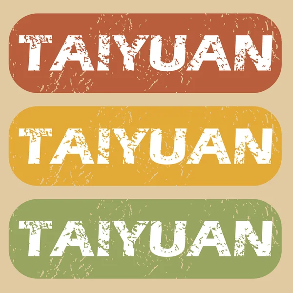 Set de timbre vintage taiyuan — Vector de stoc