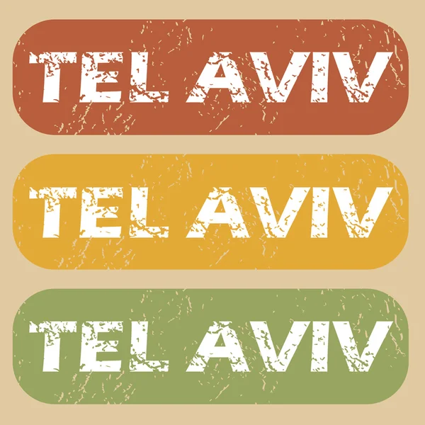 Винтажная марка Тель-Авива — стоковый вектор