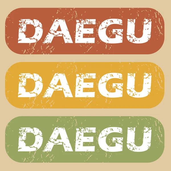 Vintage Daegu stamp set — Stock Vector