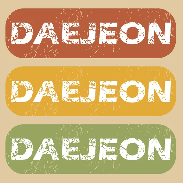 Jahrgangsstempelsatz von Daejeon — Stockvektor