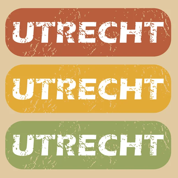 Conjunto de selos vintage utrecht — Vetor de Stock