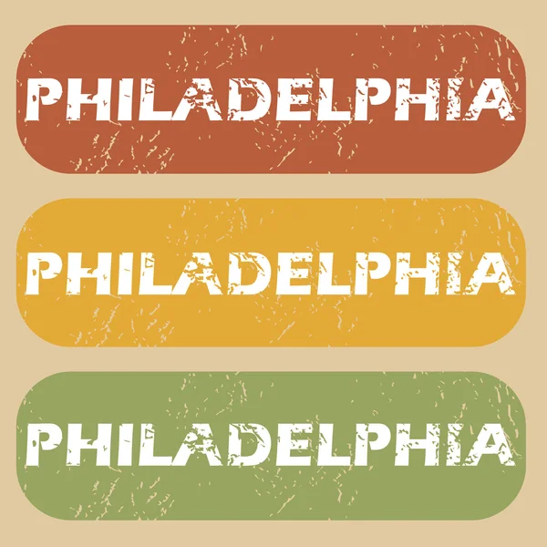 Vintage Philadelphia timbro set — Vettoriale Stock