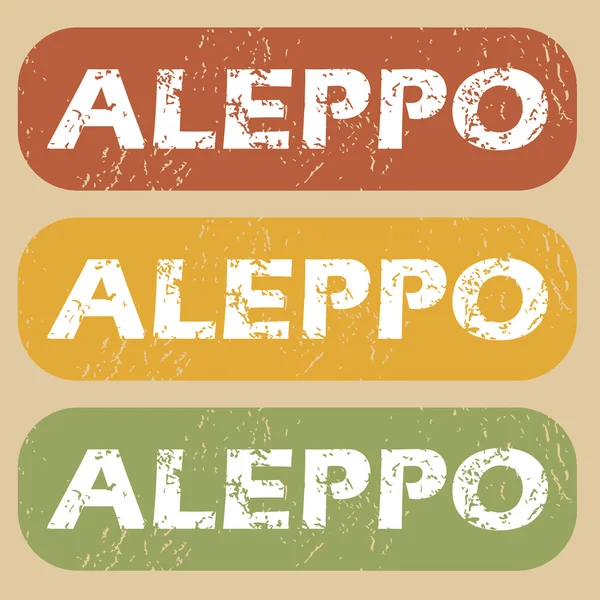 Vintage Aleppo stamp set — Stock Vector