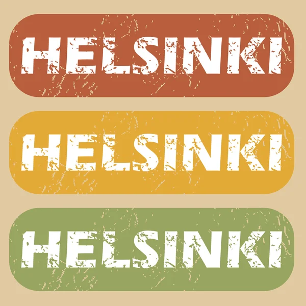 Set de sellos Vintage Helsinki — Archivo Imágenes Vectoriales