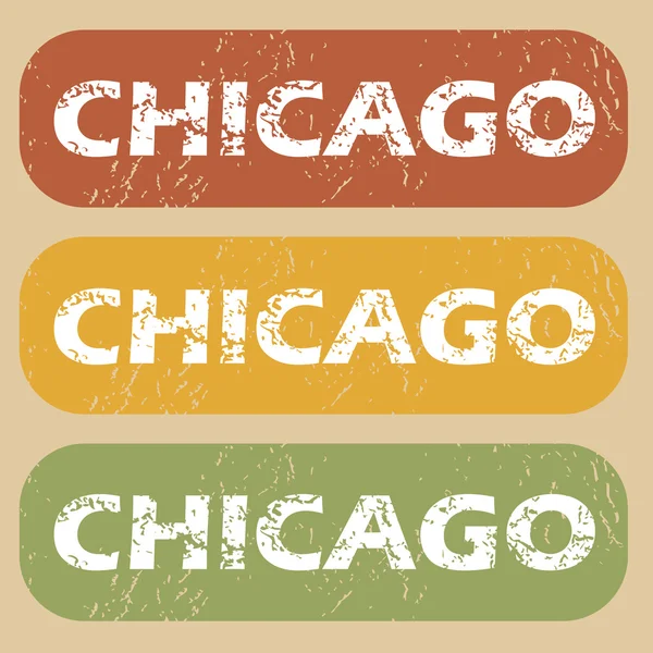 老式芝加哥邮票一套 — 图库矢量图片