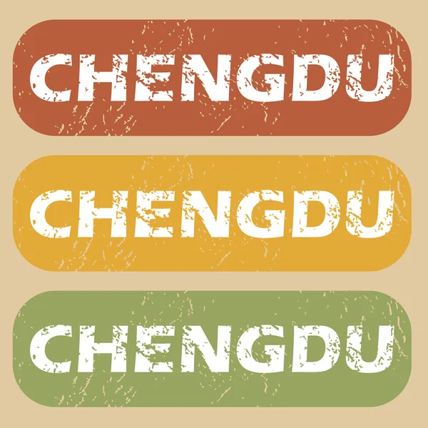 Conjunto de carimbos de chengdu vintage — Vetor de Stock