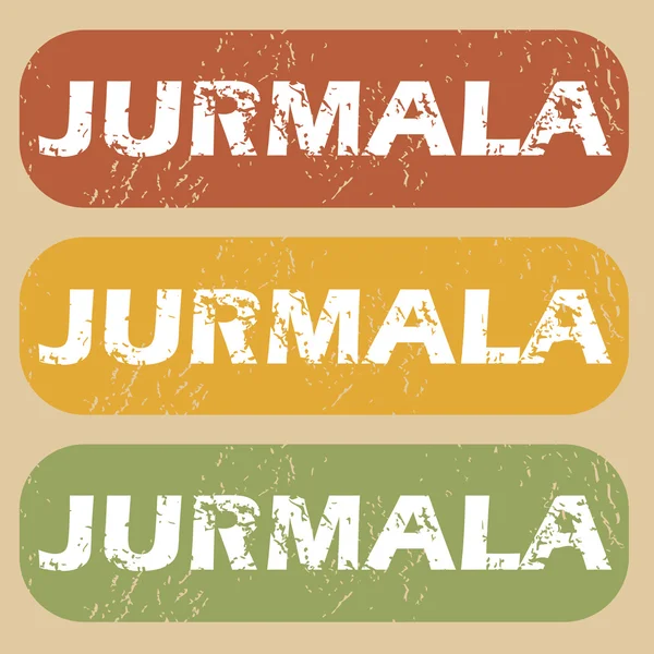 Set de timbre Vintage Jurmala — Vector de stoc