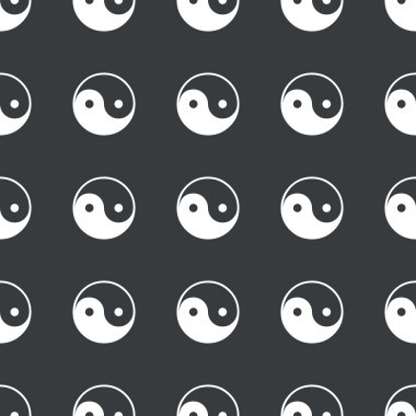 Düz siyah ying yang desen