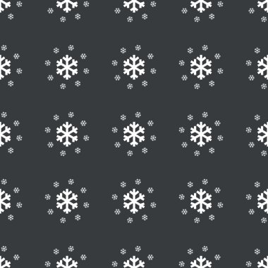Düz siyah kar taneleri desen