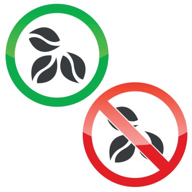 Kahve izin işaret kümesi