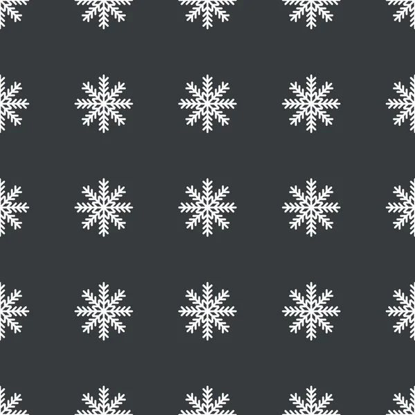 Straight black snowflake pattern — Stock Vector