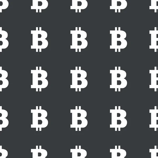Rechte zwarte bitcoin patroon — Stockvector