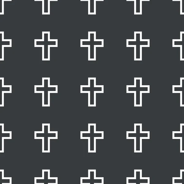 Rovný černý kříž vzor — Stockový vektor