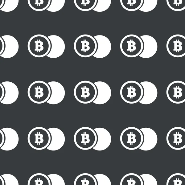 곧바로 블랙 bitcoin 동전 패턴 — 스톡 벡터