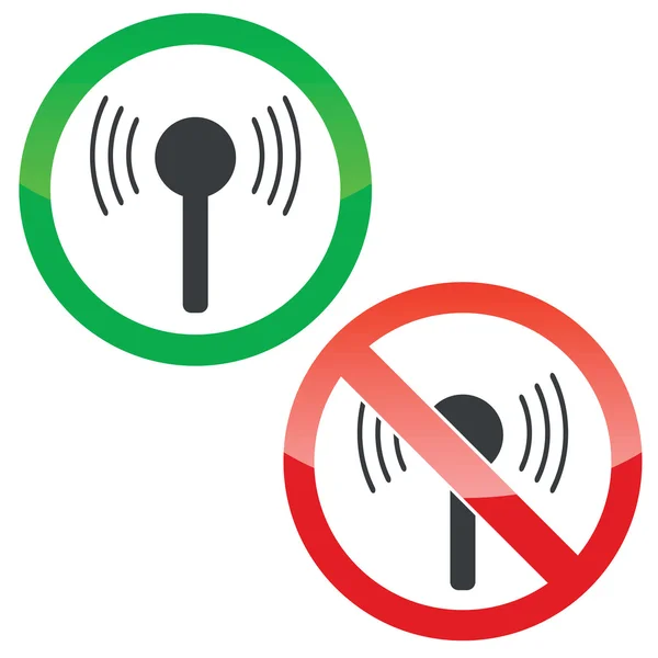 信号許可標識セット — ストックベクタ