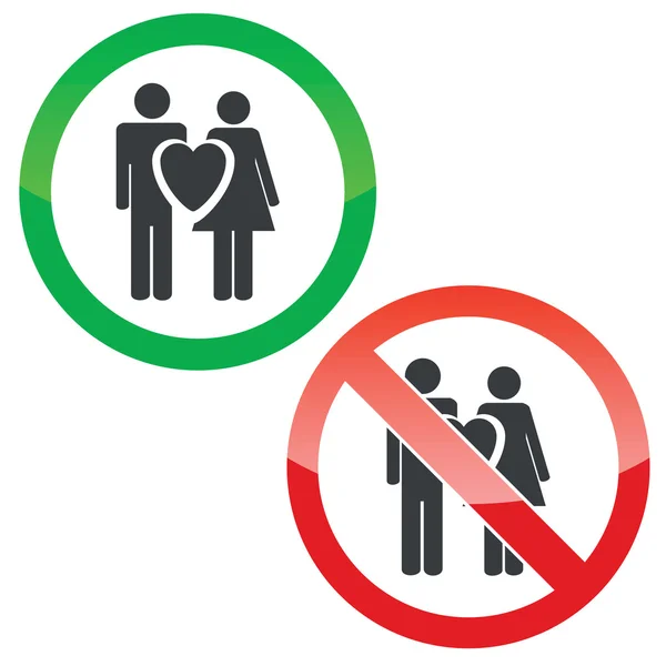 爱夫妇权限标志集 — 图库矢量图片