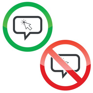 Ok imleci ileti izni işaretleri