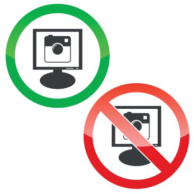 Kare kamera monitör izni işaretleri