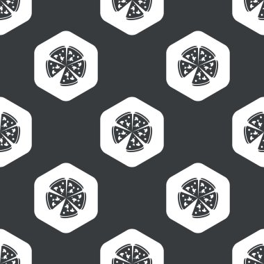 Siyah altıgen pizza desen