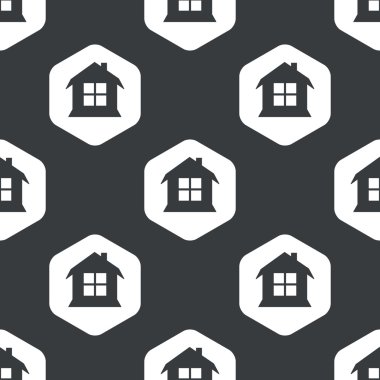 Siyah altıgen ev desen