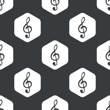 Siyah altıgen müzik desen