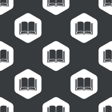 Siyah altıgen kitap desen