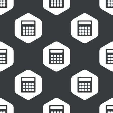 Siyah altıgen hesap makinesi desen