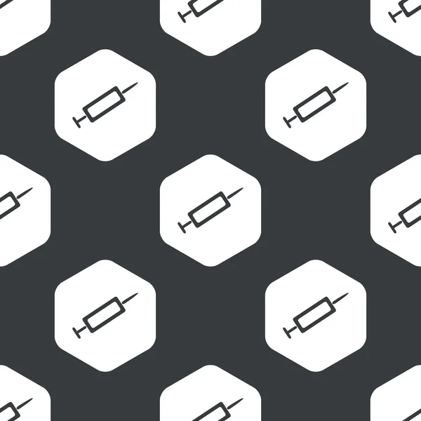 Seringue hexagonale noire — Image vectorielle