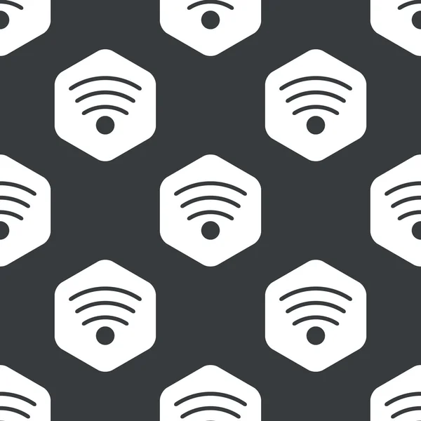 Modèle Wi-Fi hexagonal noir — Image vectorielle