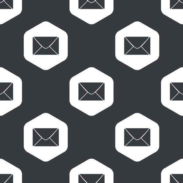 Black hexagon letter pattern