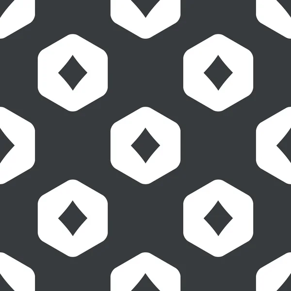Black hexagon diamonds pattern — Stock Vector