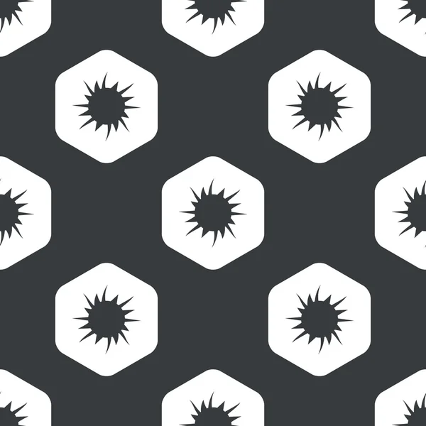 Black hexagon starburst pattern — Stock Vector