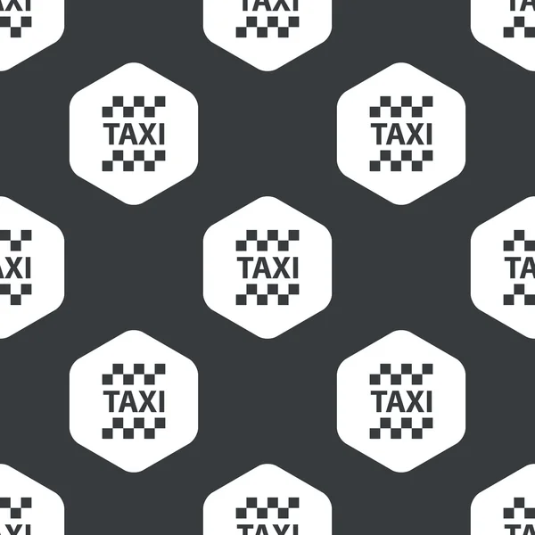 Czarnego sześciokąta taksówką wzór — Wektor stockowy