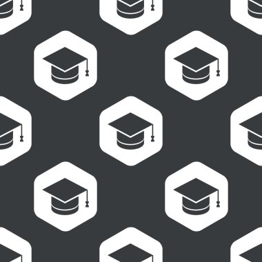 Siyah altıgen akademik şapka modeli