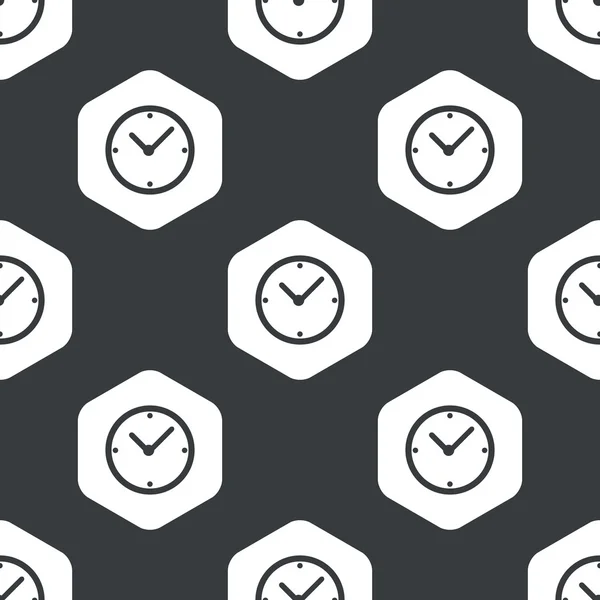 Modèle d'horloge hexagone noir — Image vectorielle