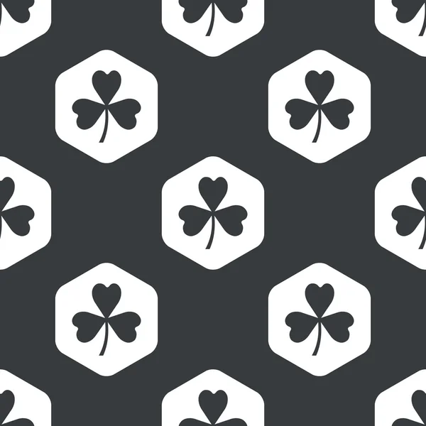 Svart hexagon clover mönster — Stock vektor