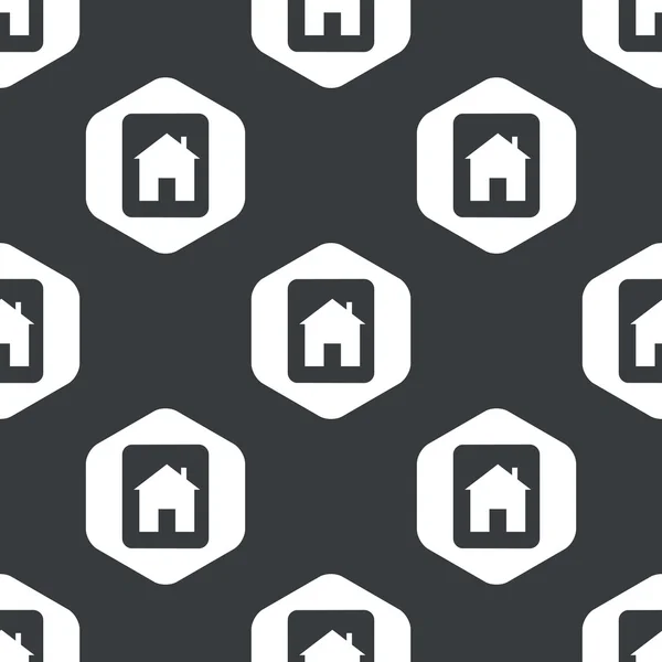 Black hexagon house tablet pattern — Stock Vector