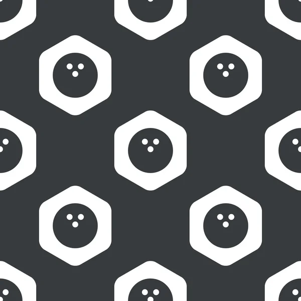 Black hexagon bowling pattern — Stock Vector