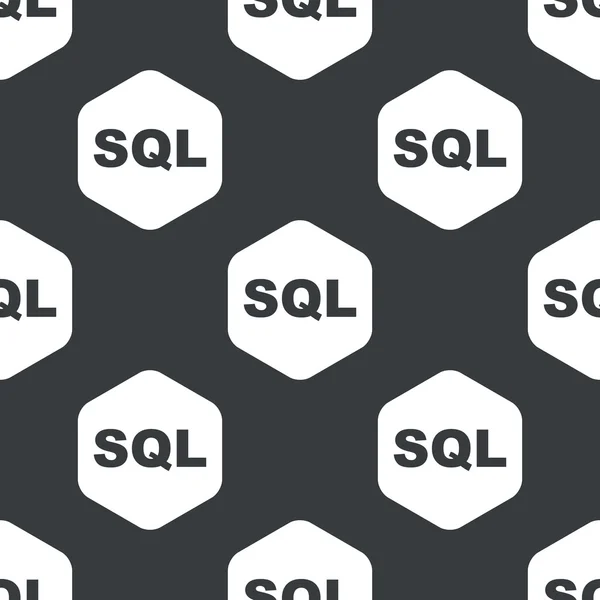 Modello SQL esagonale nero — Vettoriale Stock