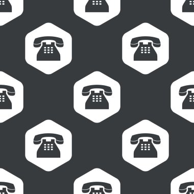 Siyah altıgen telefon desen