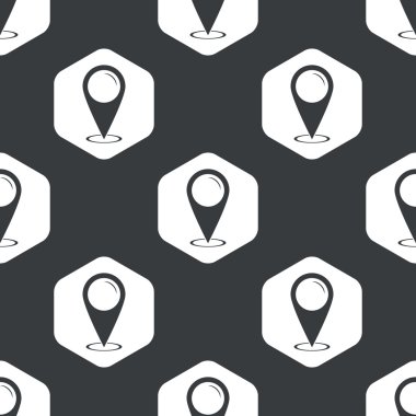 Siyah altıgen alanı işaretçisi desen